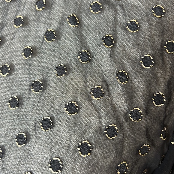 A New Day Black Gold Long Sleeve Top Sheer See Thru XS NWT - Picture 3 of 8